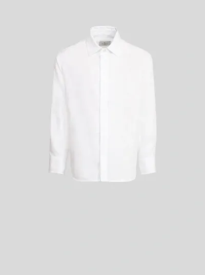 Etro Kids' Jacquard Shirt For Children In White