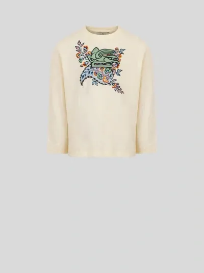 Etro Long-sleeved T-shirt For Children In White