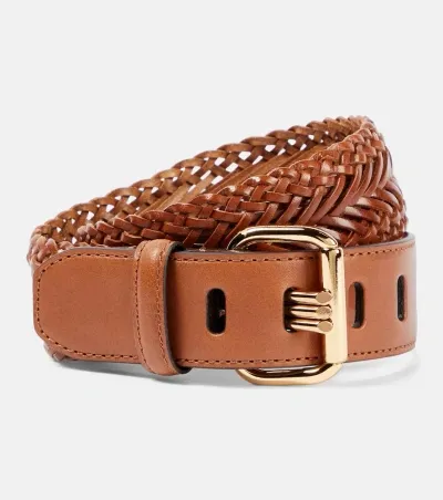 Etro Leather Belt In Gelb