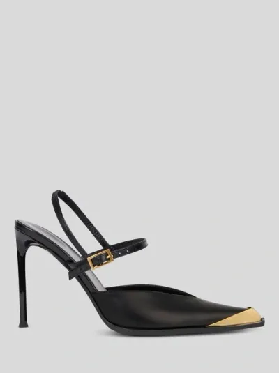 Etro Leather Court Shoes In Schwarz