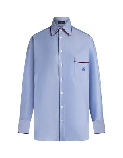 Etro Cotton Shirt In Blue