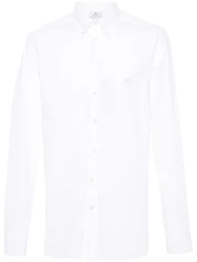 Etro Logo Cotton Shirt In White