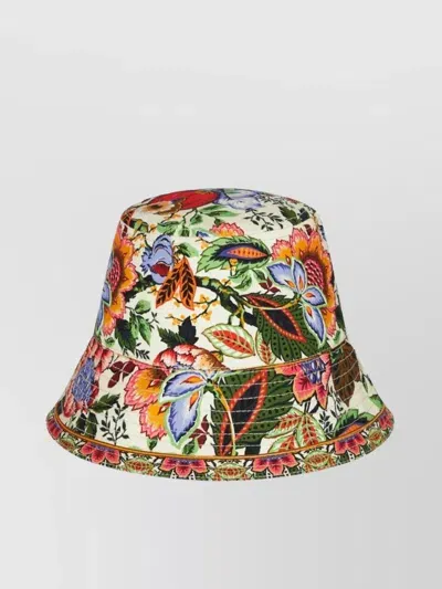 Etro Floral-print Bucket Hat In Green