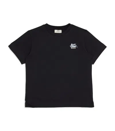 Etro Kids' Logo T-shirt In Navy