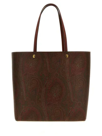 Etro Maxi  Essential Shopping Bag In Brown