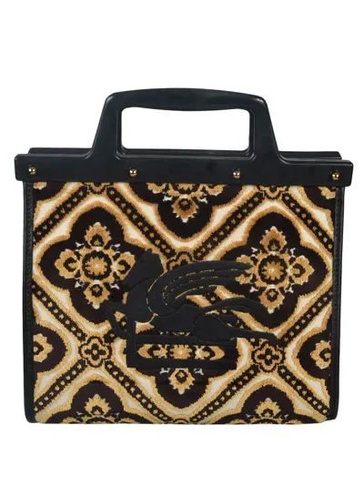 Etro Media Love Trottier Tote In Black