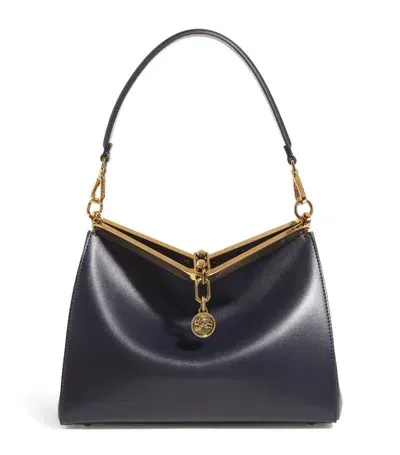 Etro Medium Leather Vela Shoulder Bag In Blue