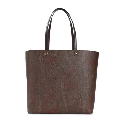 Etro Men's Shopping Essential Shoulder Bag In Brown