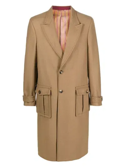 Etro Beige Logo Long Coat