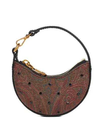 Etro Mini Essential Hobo Shoulder Bag In 褐色