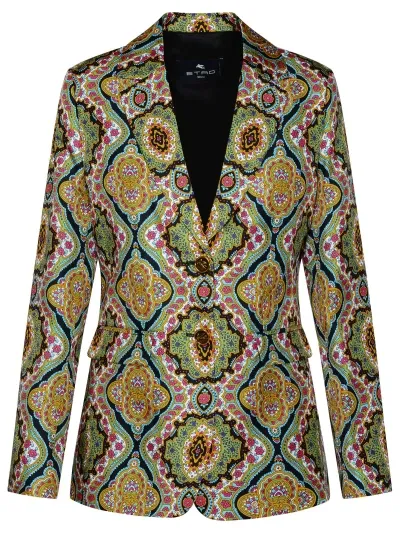 Etro Multicolor Silk Blazer