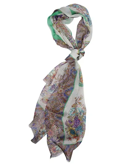 Etro Nabucco Scarf In Bianco Fantasia