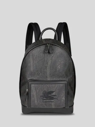 Etro Paisley-jacquard Backpack In Black