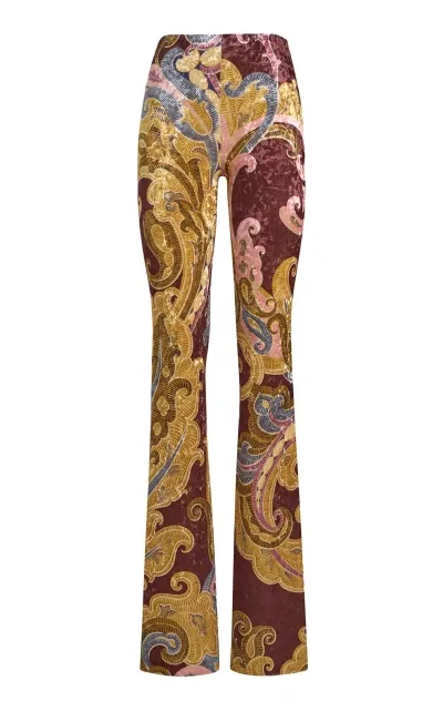 Etro Paisley Flared-leg Pants In Multicolour