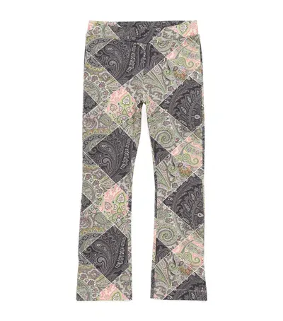 Etro Kids' Paisley Flared Leggings In Multi