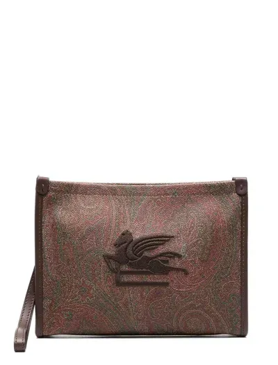 Etro Paisley Jacquard Media Pouch In Multicolour