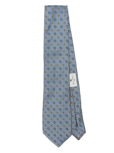 Etro Paisley-jacquard Tie In Blue