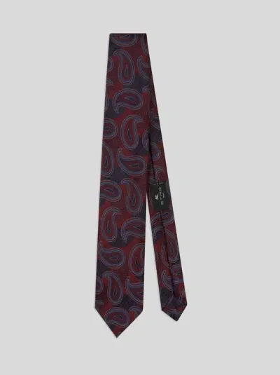 Etro Paisley Jacquard Tie In Black