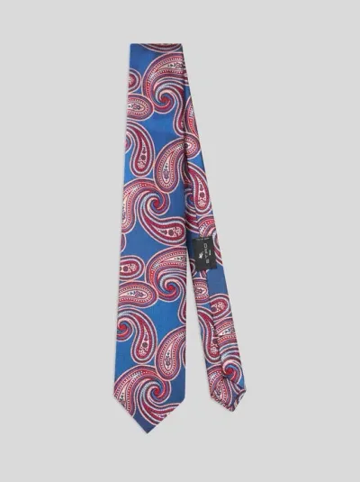 Etro Paisley Jacquard Tie In Pink