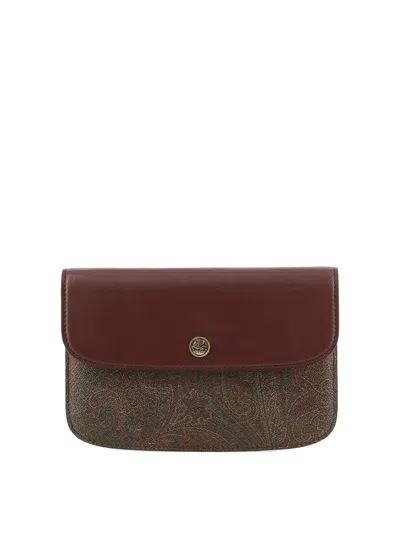 Etro Paisley Pouch Bordeaux In Red