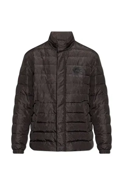 Etro Paisley-print Quilted Puffer Jacket In Black