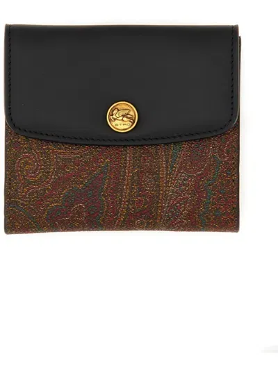 Etro Paisley Print Wallet In Multicolour