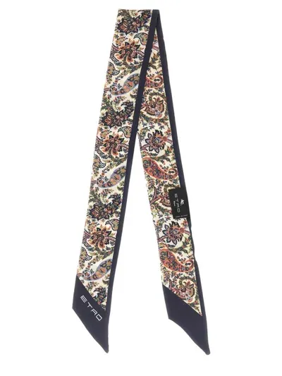 Etro Paisley Printed Twill Scarf In Multi