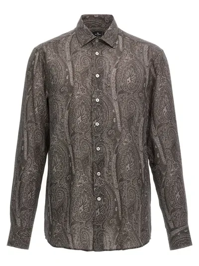 Etro Paisley Shirt In Black