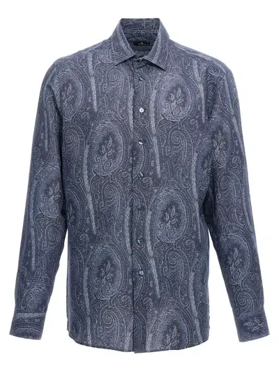 Etro 'paisley' Pattern Button-down Collar Shirt In Multi