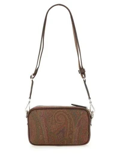 Etro Paisley Shoulder Bag In Brown