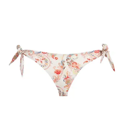 Etro Paisley Triangle Bikini Bottoms In Neutral