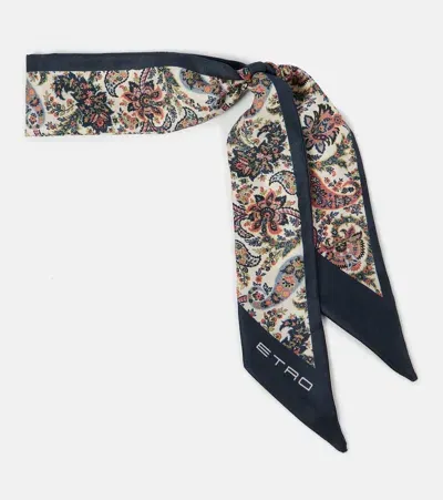 Etro Paisleyina Printed Silk Twill Scarf In Multi