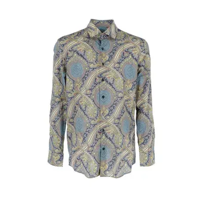 Etro Abstract-print Cotton Shirt In Multicolor