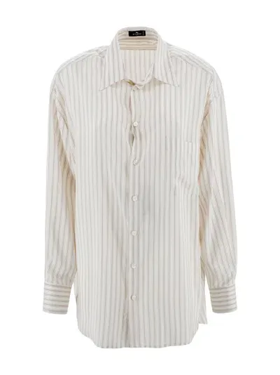 Etro Pegaso-embroidered Shirt In White