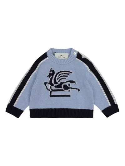 Etro Babies' Pegaso Jumper In Blue