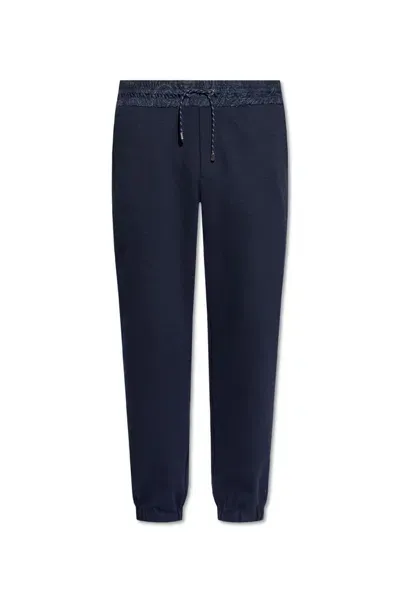 Etro Pegaso-appliqué Track Pants In Navy