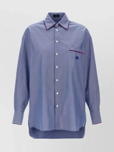 Etro Pegaso Shirt In Blue