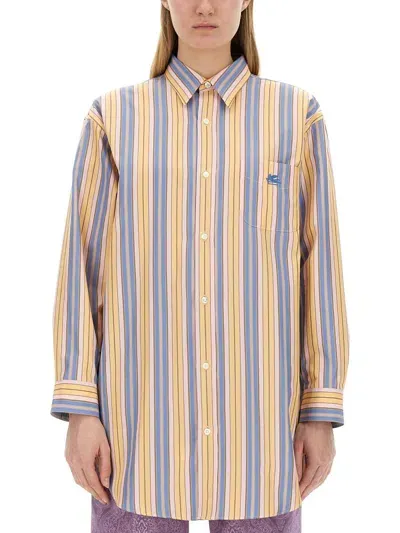 Etro Pegasus Shirt In Multicolour