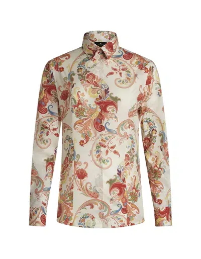 Etro Printed Poplin Cotton Shirt In X0800