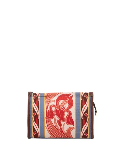 Etro Printed Canvas Pouch In Pink