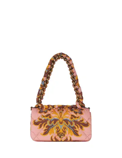 Etro Medium Bond Quilted Shoulder Bag In Pink