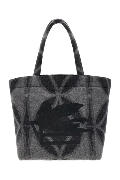 Etro Printed Wool Medium Handbag In 0003