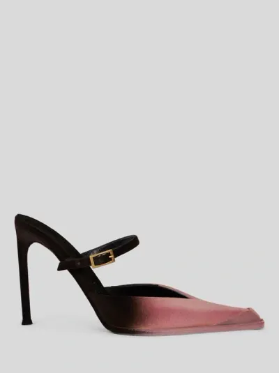 Etro Pumps Aus Leder Und Samt In Rosa