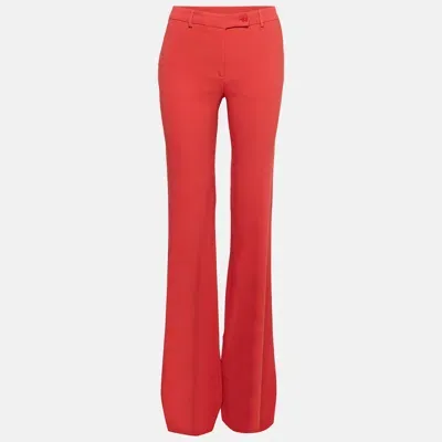 Pre-owned Etro Red Crepe Flared Trousers M