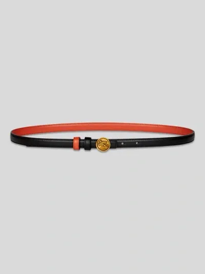 Etro Reversible Belt With Pegaso In Black