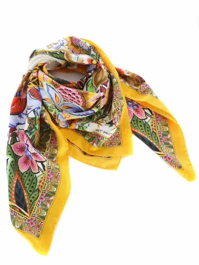 Etro Scarf  Bouquet Made Of Silk In White