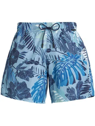 Etro Shorts With Drawstring And Floral Print In Multicolour