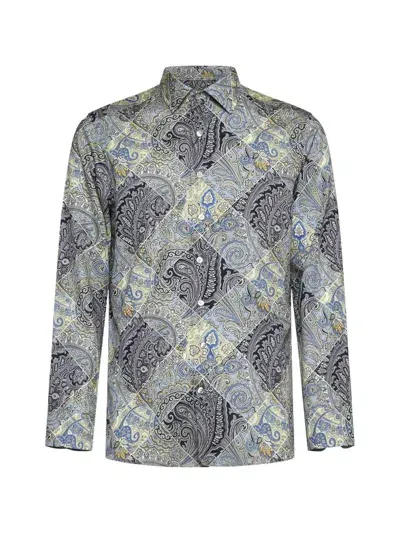 Etro Shirts In Stampa F.do Blu