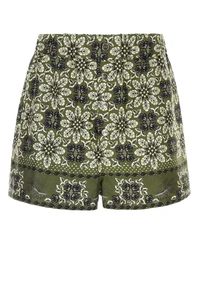 Etro Floral Print Shorts In Multi