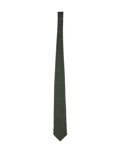 Etro Silk Tie In Green